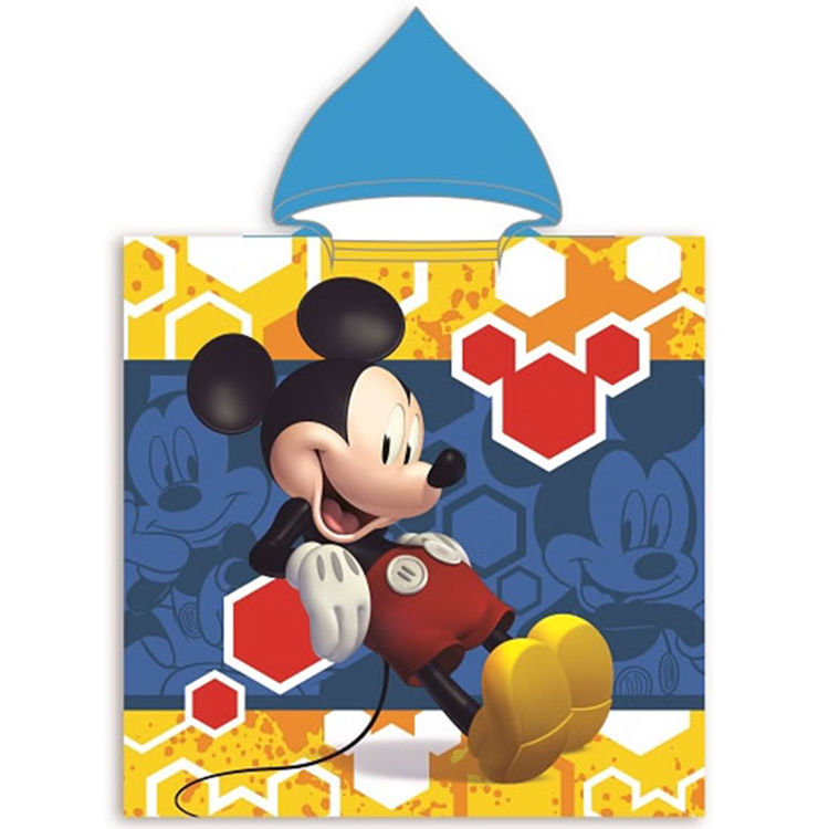 Picture of MIC2001-MICKEY PONCHO TOWEL WITH HOOD 2 YEARS UP TO 8/9 YRS